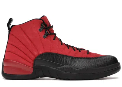 Pre-owned Jordan Men's  12 Retro Reverse Flu Game Sneakers In Varsity Red/black
