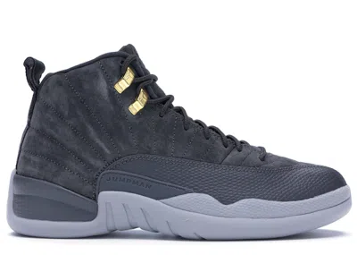 Pre-owned Jordan Men's  12 Retro Sneakers In Dark Grey/wolf Grey In Gray