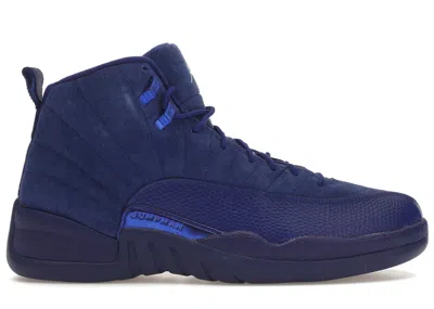 Pre-owned Jordan Men's  12 Retro Sneakers In Deep Royal Blue/white/metallic Silver In Multi