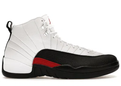 Pre-owned Jordan Men's  12 Retro Taxi Flip Sneakers In White/gym Red/black In Multi