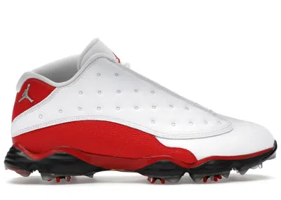 Pre-owned Jordan Men's  13 Retro Golf Cleat Red Sneakers In White/university Red In Multi