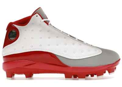 Pre-owned Jordan Men's  13 Retro Mcs Cleat Grey Toe Sneakers In White/gym Red In Multi