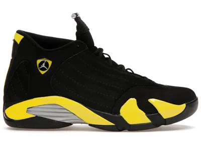 Pre-owned Jordan Men's  14 Retro Thunder Sneakers In Black/vibrant Yellow/white