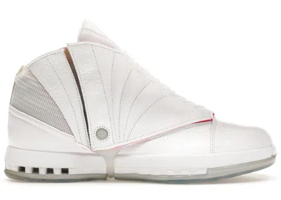 Pre-owned Jordan Men's  16 Solefly Art Basel Sneakers In White/retro/pink Flash