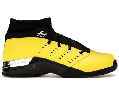 Pre-owned Jordan Men's  17 Retro Low Solefly Alternate Lightning Sneakers In Black/lightening/metallic Silver In Multi