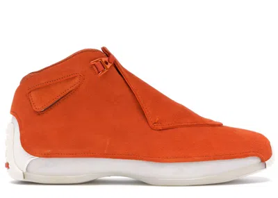 Pre-owned Jordan Men's  18 Retro Sneakers In Campfire Orange/sail
