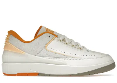 Pre-owned Jordan Men's  2 Retro Low Craft Sneakers In Sail/melon Tint/light Curry In Multi