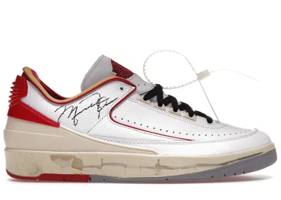 Pre-owned Jordan Men's  2 Retro Low Sp Off Sneakers In White/sail/red In Multi