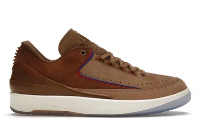 Pre-owned Jordan Men's  2 Retro Low Two 18 Sneakers In Rocky Tan/british Tan/gym Red