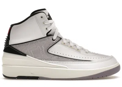 Pre-owned Jordan Men's  2 Retro Python Sneakers In White/fire Red/black In Multi