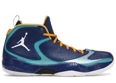 Pre-owned Jordan Men's  2012 Deluxe Year Of The Dragon Sneakers In Storm Blue/white/tidepool Blue