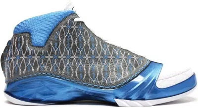 Pre-owned Jordan Men's  23 (numbered Edition) Sneakers In White/titanium/university Blue
