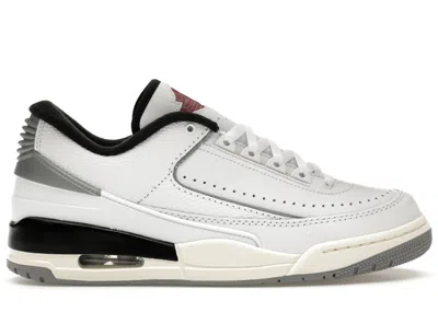 Pre-owned Jordan Men's  2/3 Sneakers In White/black/metallic Silver