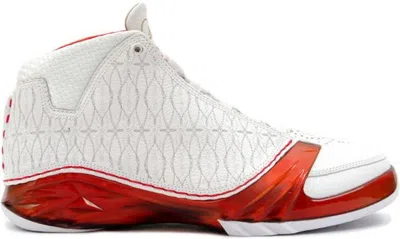 Pre-owned Jordan Men's  23 Sneakers In White/varsity Red/metallic Silver