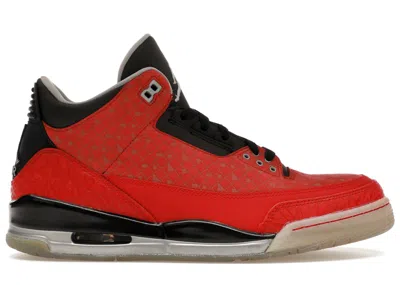 Pre-owned Jordan Men's  3 Retro Doernbecher (2010) Sneakers In Varsity Red/metallic Silver/black In Multi