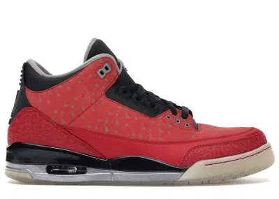 Pre-owned Jordan Men's  3 Retro Doernbecher (2013) Sneakers In Varsity Red/metallic Silver/black