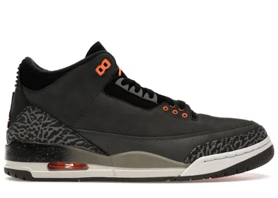 Pre-owned Jordan Men's  3 Retro Fear Pack (2023) Sneakers In Night Stadium/total Orange/black In Multi