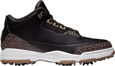 Pre-owned Jordan Men's  3 Retro Golf Sneakers In Brown