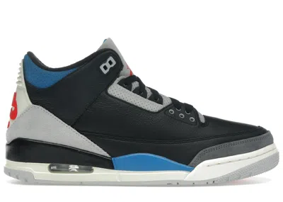Pre-owned Jordan Men's  3 Retro Og Rare Air Sneakers In Black/chile Red/neutral Grey