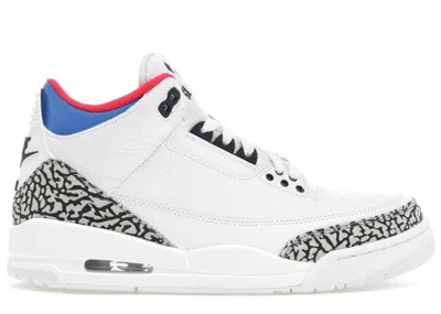 Pre-owned Jordan Men's  3 Retro Seoul Sneakers In White/soar/atom Red In Multi