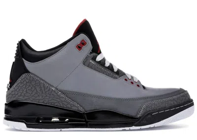 Pre-owned Jordan Men's  3 Retro Sneakers In Stealth/varsity Red/light Graphite