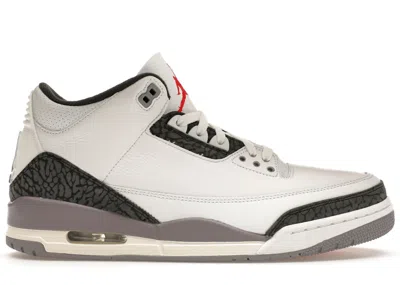 Pre-owned Jordan Men's  3 Retro Sneakers In Summit White/fire Red/cement Grey In Multi