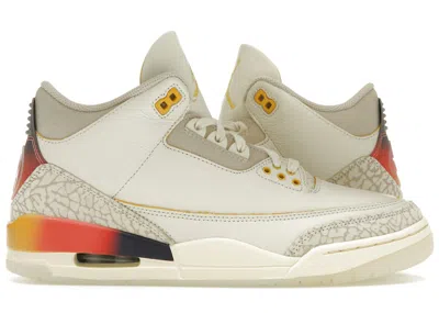 Pre-owned Jordan Men's  3 Retro Sp J Balvin Medellín Sunset Sneakers In Multi
