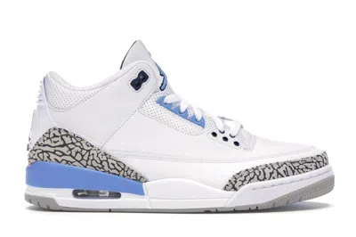 Pre-owned Jordan Men's  3 Retro Unc (2020) Sneakers In White/valor Blue/tech Grey In Multi
