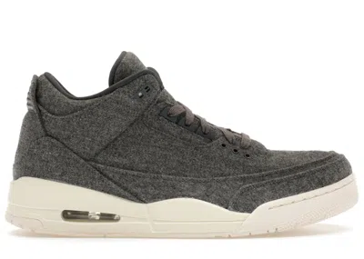 Pre-owned Jordan Men's  3 Retro Wool Sneakers In Dark Grey/sail In Multi