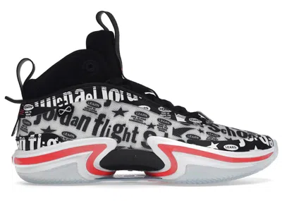 Pre-owned Jordan Men's  36 Flight School (clear Sole) Sneakers In Black/white/infrared 23