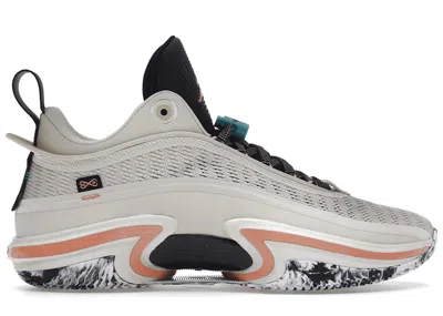 Pre-owned Jordan Men's  36 Low Sneakers In Light Orewood Brown/crimson Bliss/black