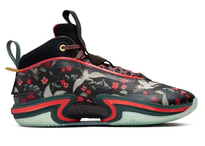 Pre-owned Jordan Men's  36 Rui Hachimura Sakura Sneakers In Black/red/dark Green In Multi