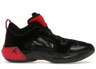 Pre-owned Jordan Men's  37 Bred Sneakers In Black/university Red/dark Grey In Multi