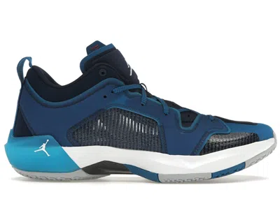 Pre-owned Jordan Men's  37 Low Fraternity Sneakers In Military Blue/midnight Navy/true Red