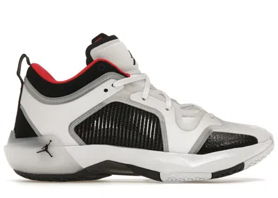 Pre-owned Jordan Men's  37 Low Sneakers In White/black/siren Red In Multi