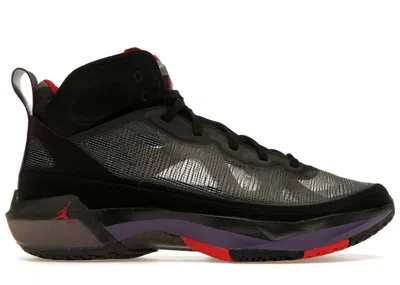 Pre-owned Jordan Men's  37 Raptors Sneakers In Black/club Purple/dark Charcoal