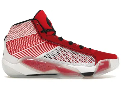 Pre-owned Jordan Men's  38 Celebration (clear Sole) Sneakers In White/black/university Red