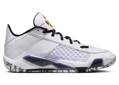 Pre-owned Jordan Men's  38 Low White Sneakers In Metallic Gold/black/coconut Milk In Multi
