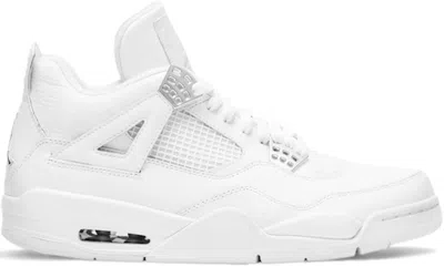 Pre-owned Jordan Men's  4 Retro Anniversary Sneakers In White/metallic/silver