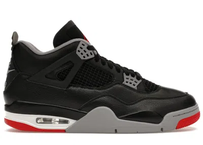 Pre-owned Jordan Men's  4 Retro Bred Reimagined Sneakers In Black/cement Grey/varsity Red In Multi