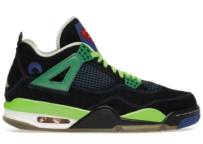 Pre-owned Jordan Men's  4 Retro Doernbecher Sneakers In Black/old Royal/electric Green