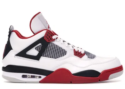 Pre-owned Jordan Men's  4 Retro Fire Red (2012) Sneakers In White/varsity Red/black