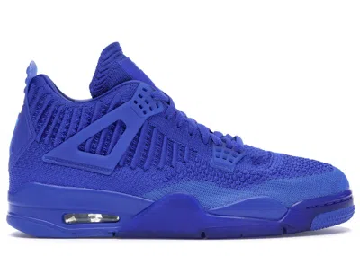 Pre-owned Jordan Men's  4 Retro Flyknit Royal Sneakers In Hyper Royal/black In Multi