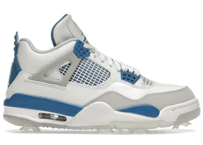 Pre-owned Jordan Men's  4 Retro Golf Military Blue Sneakers In White/neutral Grey/black In Multi