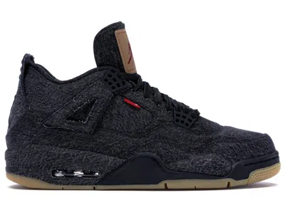 Pre-owned Jordan Men's  4 Retro Levi's (blank Tag) Sneakers In Black