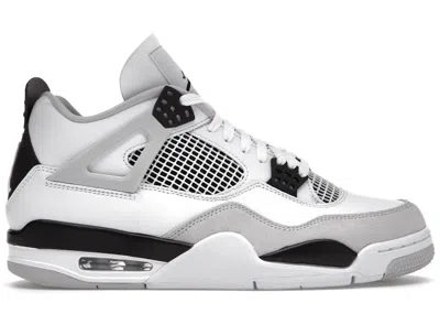 Pre-owned Jordan Men's  4 Retro Military Sneakers In White/black/neutral Grey In Multi