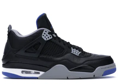 Pre-owned Jordan Men's  4 Retro Motorsports Alternate Sneakers In Black/game Royal/matte Silver In Multi