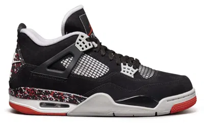 Pre-owned Jordan Men's  4 Retro Ovo Splatter (sample) Sneakers In Black/fire/red