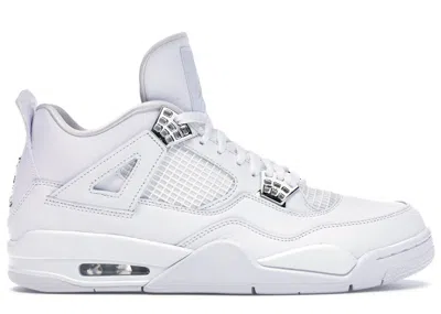 Pre-owned Jordan Men's  4 Retro Pure Money (2017) Sneakers In White/metallic Silver/pure Platinum