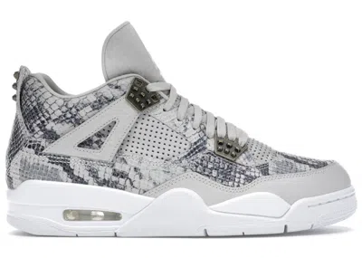 Pre-owned Jordan Men's  4 Retro Snakeskin Sneakers In Light Bone/white/pure Platinum